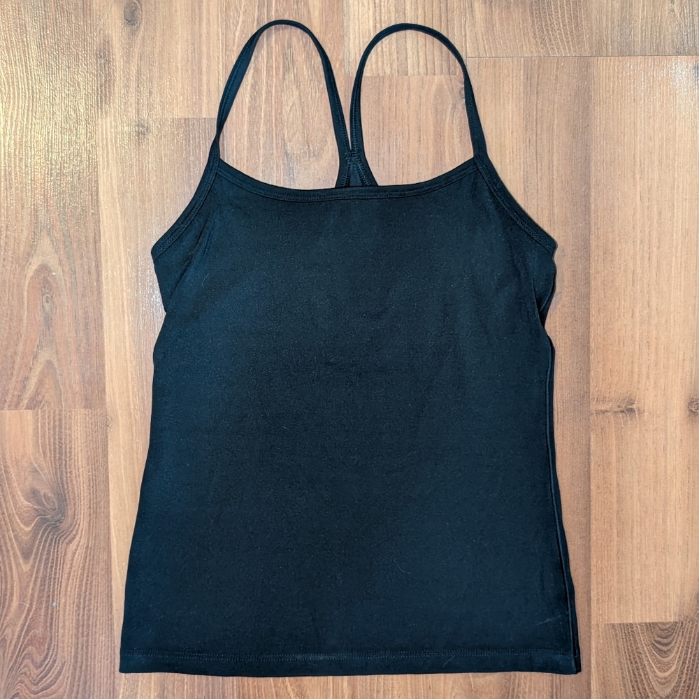 Black sports bra tank top